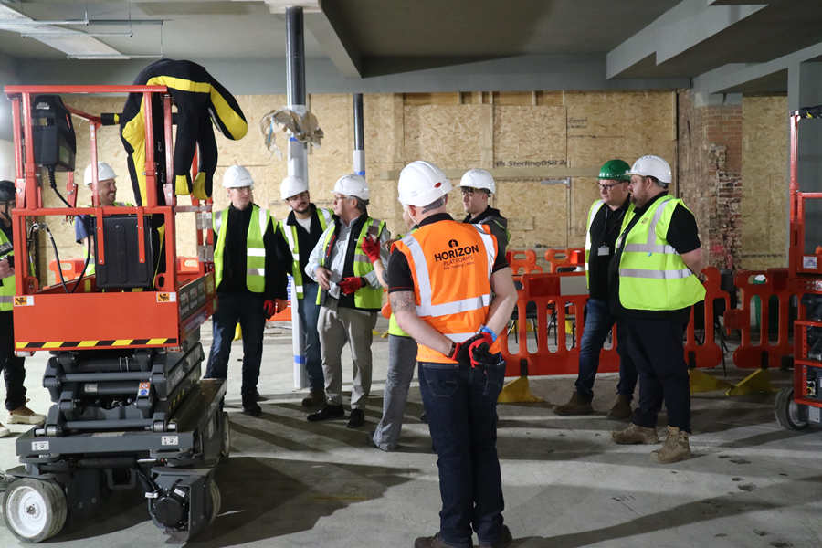 IPAF training instructor explaining how to rescue someone from a MEWP