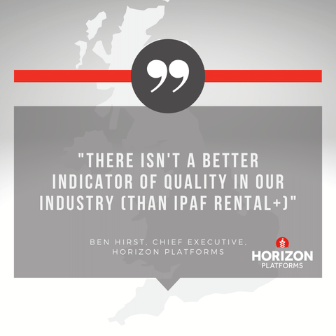 a quote from CEO Ben Hirst about IPAF Rental Gold Plus